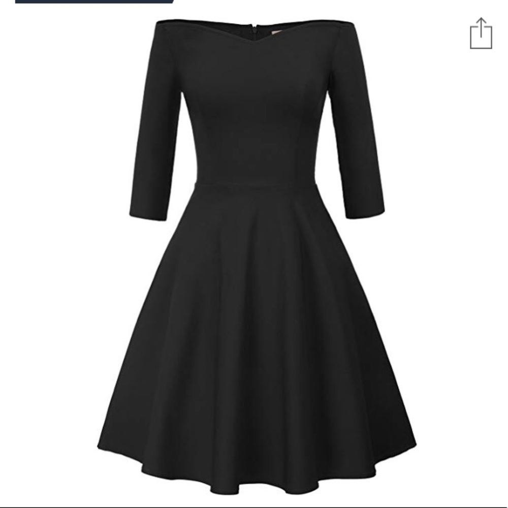 Retro stretchy black dress
